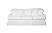 Sunset Trading SU-117600-423080 Horizon Slipcovered Warm White Sofa, Small,