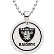 Stainless Steel Oakland Raiders Name Logo Necklace
