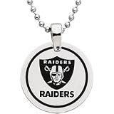 NFL Oakland Raiders Logo Disc Pendant w/chain