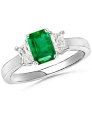 Emerald Cut Emerald Diamond Ring (The Trapeze Ring)