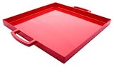 Zak Designs - 0078- 0019E - Plateau carré - 32 cm - Rouge - mélamine