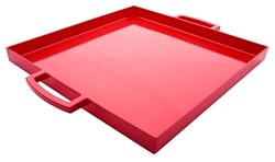 Zak Designs Pop Small 12-1/2-Inch Square Tray, Red