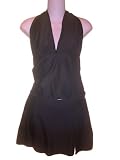 Marina West 3pc Black Tankini Bikini Swimsuit with Skirt Coverup