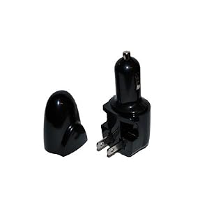 Car Charger and USB Charging Cables for Ipod Ipad Iphone Nokia Motorola Samsung Palm Blackberry HTC Bluetooth GPS Mp3 Mp4 ETC and Micro Mini 5-pin Gadgets (Black)
