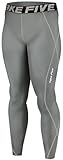 New 019 Skin Tights Compression Leggings Base Layer Grey Running Pants Mens