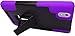 E-Time (TM) ZTE ZMAX Z970 Dual layered Heavy Duty Silicone Skin Hybrid Armor Case With Kickstand (Free Stylus Pen Included) (black/purple)