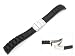 Men's Rubbertech (TM) Silicone Rubber&Acirc;&nbsp; Watchband Stainless Steel Deployment Buckle Black 18mm