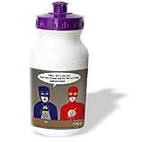Rich Diesslins Funny General Cartoons - Super Hero Parody with Batman and the Flash at the bar - Water Bottles