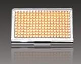 JONQUIL,Business Card Case Enhanced with Acrylic Stones