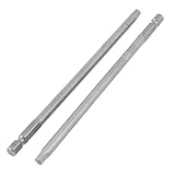 uxcell 六角ドライバービット　六角シャンク　磁気　３mm　ヒント六角　ブラウン　２個入り