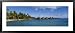 Beach Huts on the Water, Kia Ora Village, French Polynesia Framed Art Poster Print by Panoramic Images, 43x19 Image