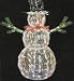 SANTAS FOREST Lighted Snowman Crystal Mesh Decoration