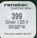 Renata 399 COIN BATTERY WATCH SR927W