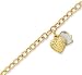 14k Yellow Gold Heart Locket Charm Bracelet