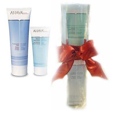 Ahava Double Treat Gift Set featuring Ahava Mud Mask & Mineral Body Lotion