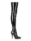 Black Stretch Thigh High Boot - 8