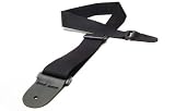 Webbing Guitar Strap: Black 'Budget' Strap (Up to 1.28m) for Electric / Acoustic / Bass Guitar