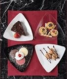 TRIANGLE PLASTIC CLEAR 6 DESSERT PLATES 12/10