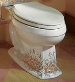 Kohler English Trellis design on Portrait toilet bowl White - K-14248-FL-0