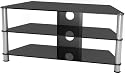 Universal Black Glass TV Stand for TVs up to 50 inch