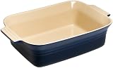 Le Creuset Stoneware 10-Quart Roasting Dish, Cobalt