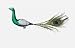 Barcana 13-Inch Shatterproof Green and Blue Peacock Clip, Christmas Ornament, Set of 2