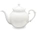 Gracie China, Heirloom Collection, 32-Ounce Teapot, White Fine Pierced Porcelain