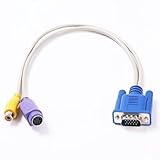 NEW VGA to TV CONVERTER S-VIDEO+RCA OUT CABLE ADAPTER (only for graphic card have TV Out function)