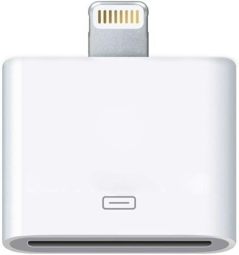 30 pin to 8 pin Charge &amp; Sync Adapter Converter Compatible with iPhone 6, iPhone 5, iPad, iPad Mini, iPod Touch, iPod (White) (White)