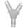 Value Plastics Y430-J1A Natural Kynar PVDF Tube Fitting, Barbed Wye, 1/8" (3.2 mm) Tube ID (Pack of 25)