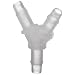 Value Plastics Y430-J1A Natural Kynar PVDF Tube Fitting, Barbed Wye, 1/8" (3.2 mm) Tube ID (Pack of 25)