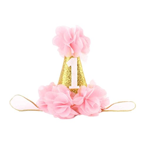 GOTD Baby Girl Headband Lace Hairband Girls Pearl Flower Headbands Hair Accessories (#10)