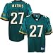 Reebok NFL Equipment Jacksonville Jaguars #27 Rashean Mathis Teal Replica Football Jersey