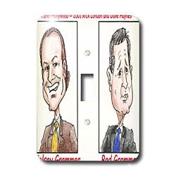 Londons Times Funny Panel Hollywood Cartoons - Kelsey Grammer, Bad Grammar - Light Switch Covers - single toggle switch