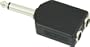 American Recorder Technologies 1/4" Male Mono to Two 1/4" Female Adapter Nickel