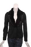 GLAMOUR CAMPAIGN Rabbit Collar Spider Web Jacket in Black