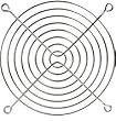 Cables Unlimited - Fan grill - 120 mm - chrome