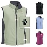 Goldendoodle Ladies' Micro Fleece Unlined Vest with Bone Zipper Pull and Embroidered image
