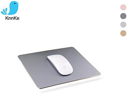 Mouse Pad, Gaming Aluminium Mouse Pad,Non-slip Flannel Base &amp; Micro Sand Blasting Aluminium Surface for Fast and Accurate Control-Compatible Any Dpi Speed &amp; Optical Laser Mice or Desktop (Dark Grey)
