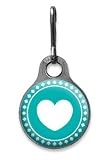 Heart-Tantalizing Teal Metal Zipper Pull (Set of 12)