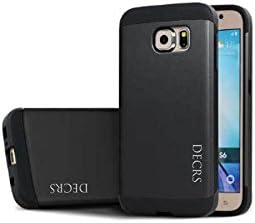 DECRS Armor Samsung Galaxy S6 rubber/hard Case protector (Grey/Black)