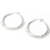 2 20 Ring Hoop Earrings 30mm Sterling 925 Silver Part