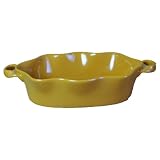 BIA Cordon Bleu Wavy 86-Ounce Oval Baker, Curry