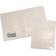 Filexec 2-Pocket Folder, Business Card Die-Cut, Translucent Clear (Pack of 12) (50116-31213)