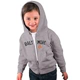 Baltimore Orioles Toddler Zip Hood by Soft as a Grape - Heather Grey 5/6 Toddler