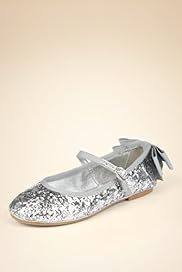 Round Toe Bow Glitter Shoes