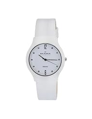 Skagen Womens 817SWLWC Quartz Ceramic White Dial Watch