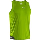 Under Armour Mens HG Flyweight Run Singlet Hyper Green Xlarge 1236181-389