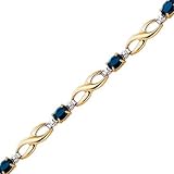 Created Sapphire & Diamond 7in Bracelet