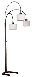Best buy on Kenroy Home 30674ORB Crush Arc Lamp 3 Light Oil Rubbed Bronze